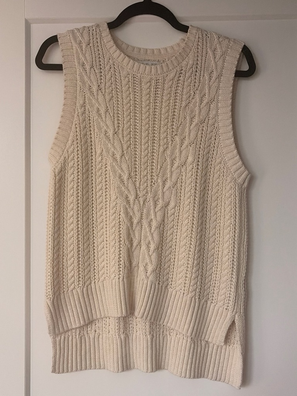 Rachel Zoe Cream cable knit sweater vest